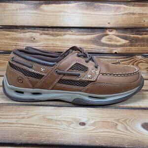 Magellan Laguna Madre Leather Boat Shoes 10D Brown